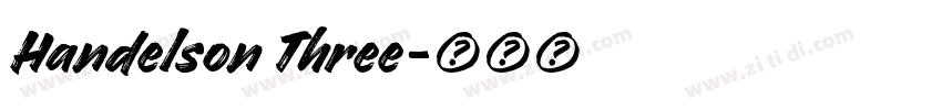 Handelson Three字体转换